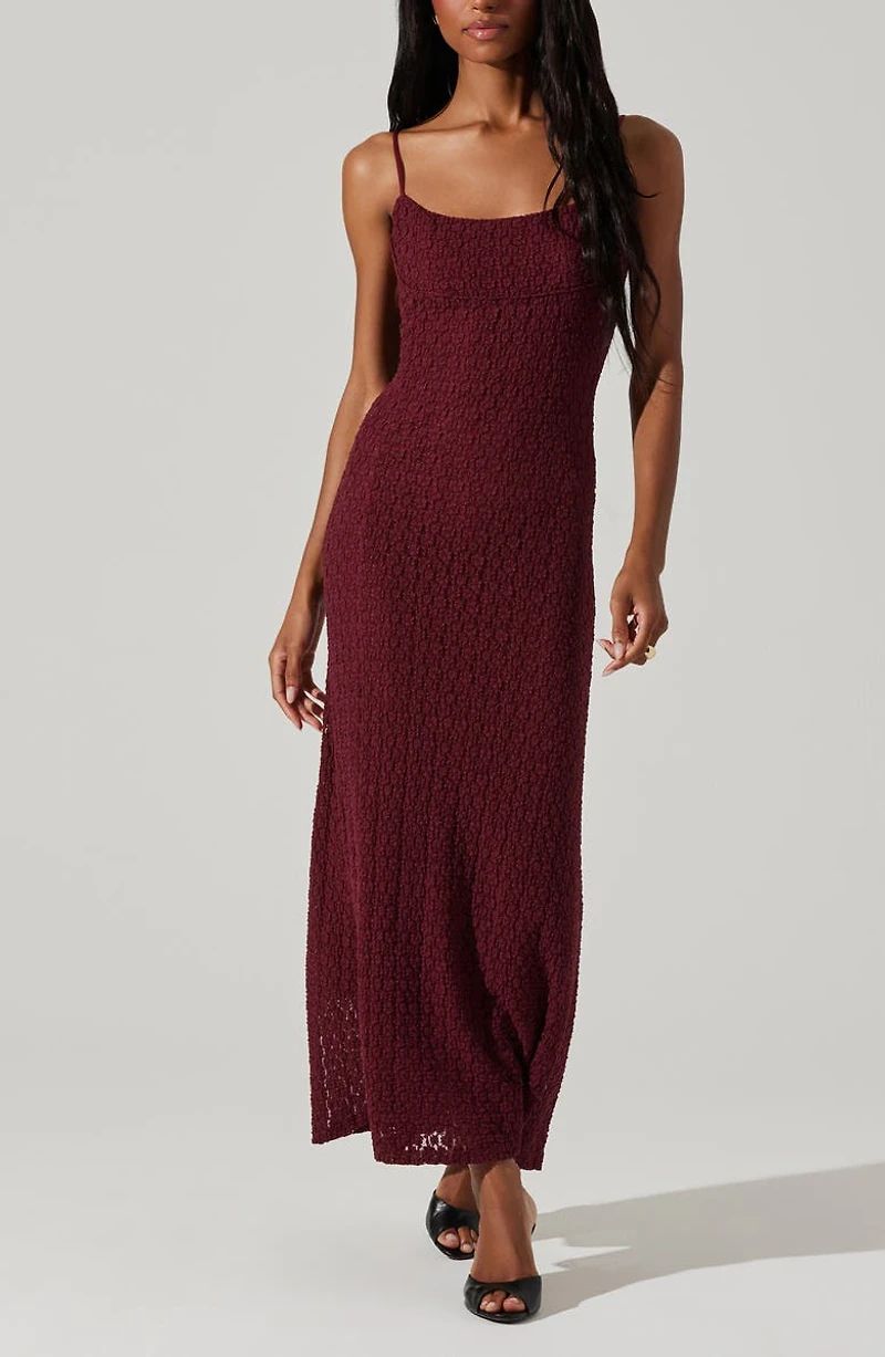 Renaisse Open Stitch Cotton Blend Dress