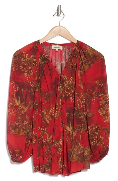 Teagan Balloon Sleeve Button-Up Top