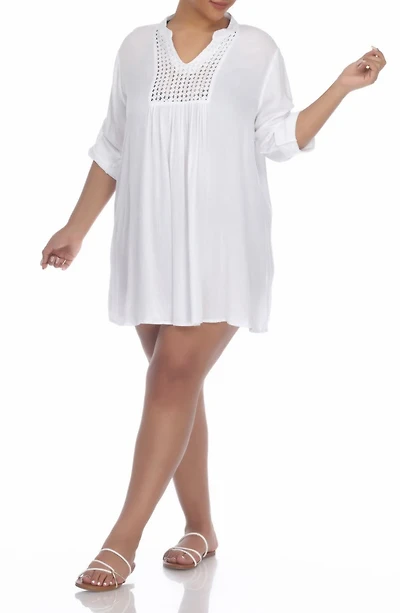 Crochet Trim Cover-Up Dress