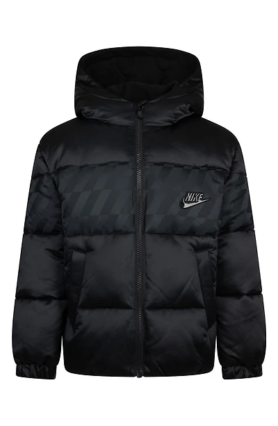 Kids' Jacquard Hazard Stripe Puffer Jacket