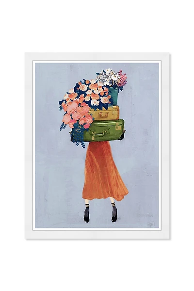 The Case of Fall Bouquet Gray Framed Wall Art
