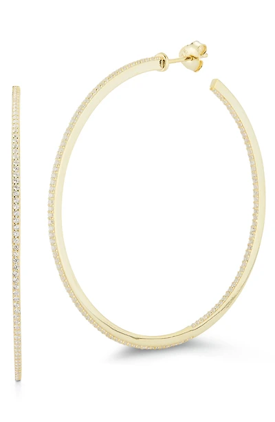 X-Large Cubic Zirconia Hoop Earrings