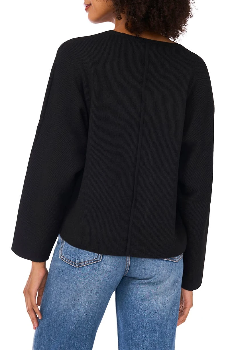 V-Neck Ribbed Sweater