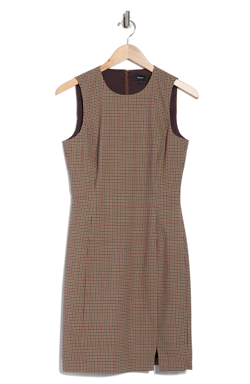 Betty Check Plaid Sleeveless Sheath Dress
