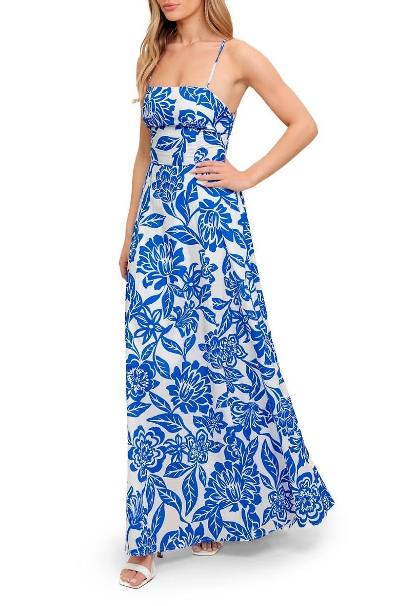 Floral Fit & Flare Maxi Dress