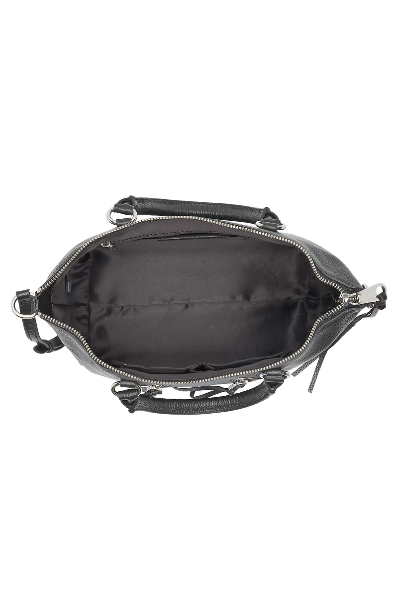 Moto Zip Leather Satchel