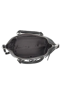 Moto Zip Leather Satchel