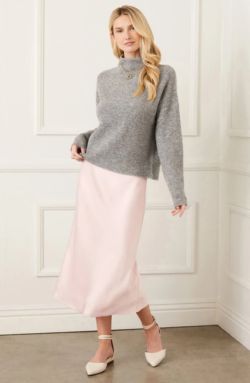 Funnel Neck Bouclé Sweater