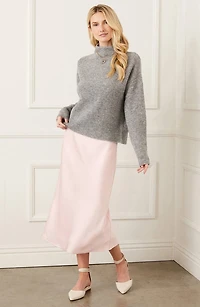Funnel Neck Bouclé Sweater