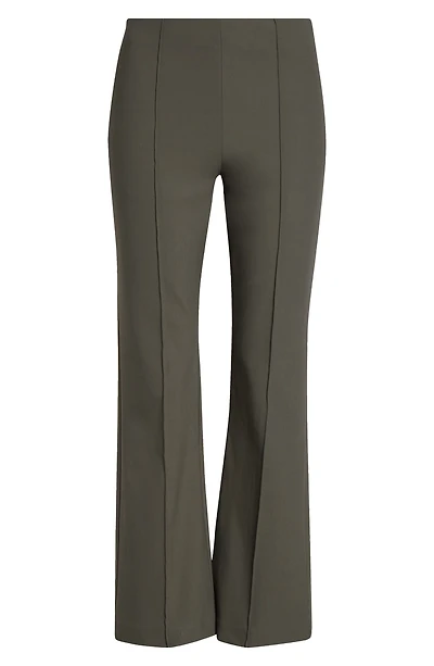 Pintuck Pleat Crop Flare Pants