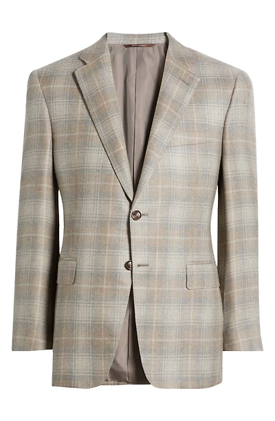 Siena Regular Fit Plaid Cashmere Sport Coat