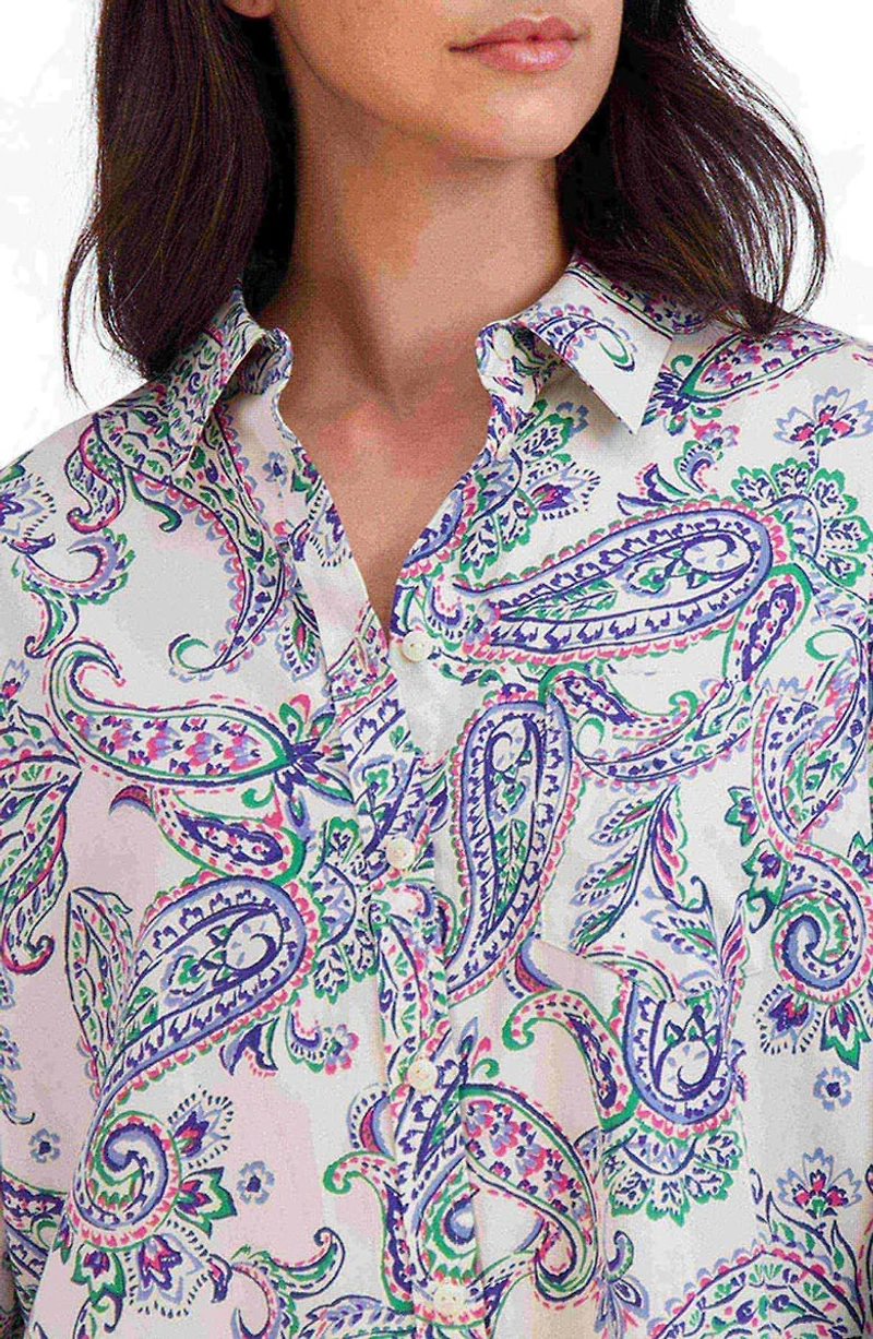 Paisley Print Cotton Blouse