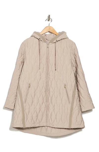 Midlength Diamond Quilted Jacket