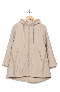 Midlength Diamond Quilted Jacket