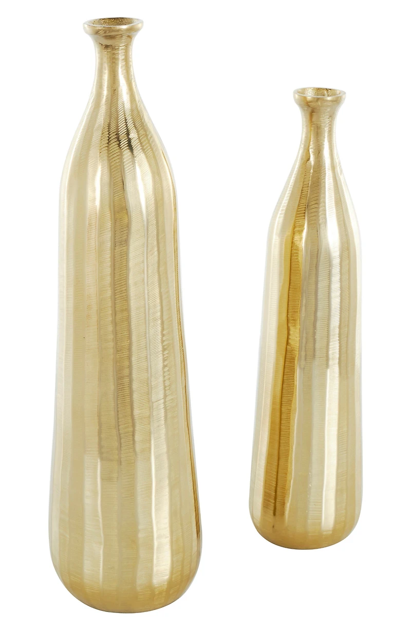 Golden Set of 2 Vase Set