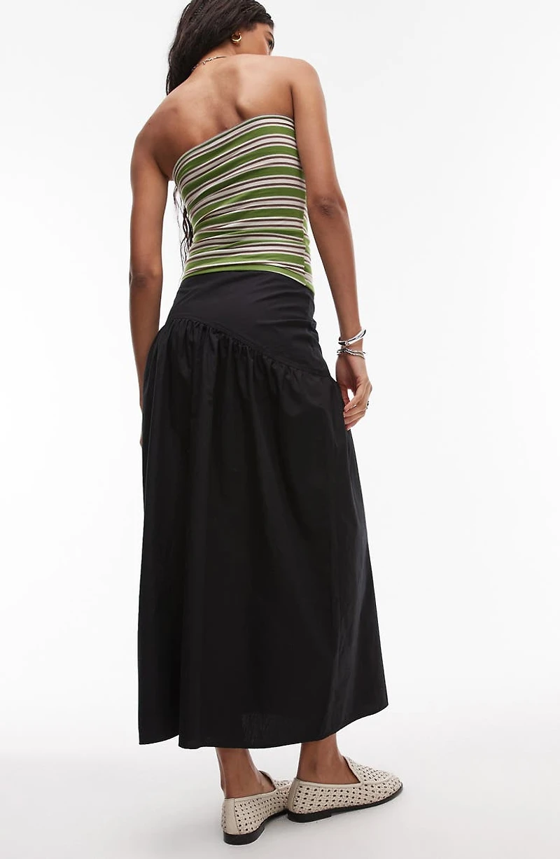 Cotton Poplin Maxi Skirt
