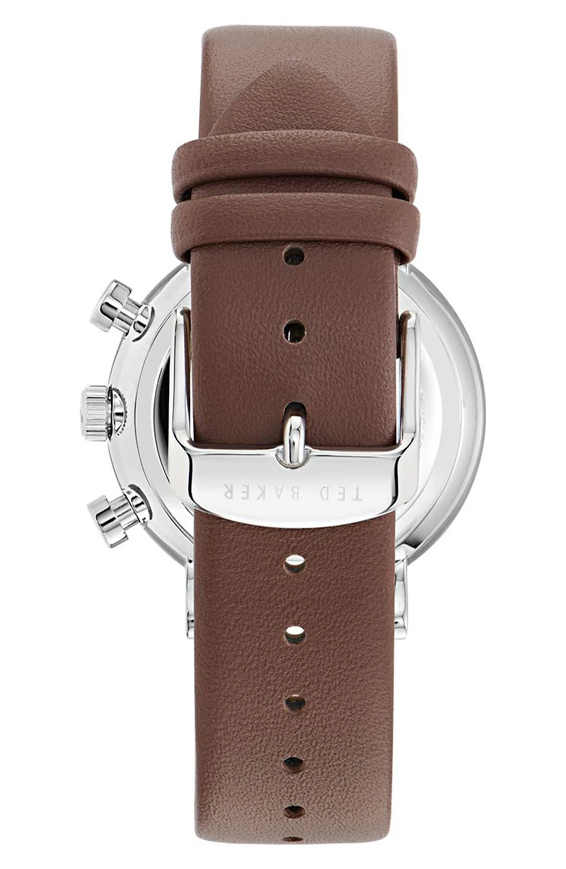 Barnetb Chronograph Leather Strap Watch, 41mm
