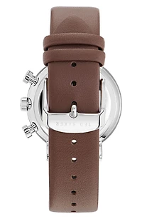 Barnetb Chronograph Leather Strap Watch, 41mm