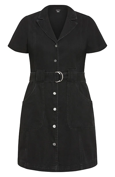 Melina Belted Denim Minidress