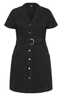 Melina Belted Denim Minidress