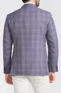 Lavender Plaid Wool Blend Sport Coat