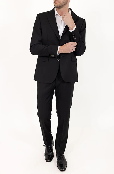Solid Stretch Wool Suit