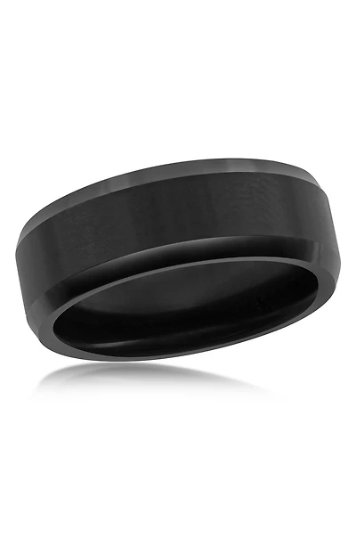 8mm Black Tungsten Ring