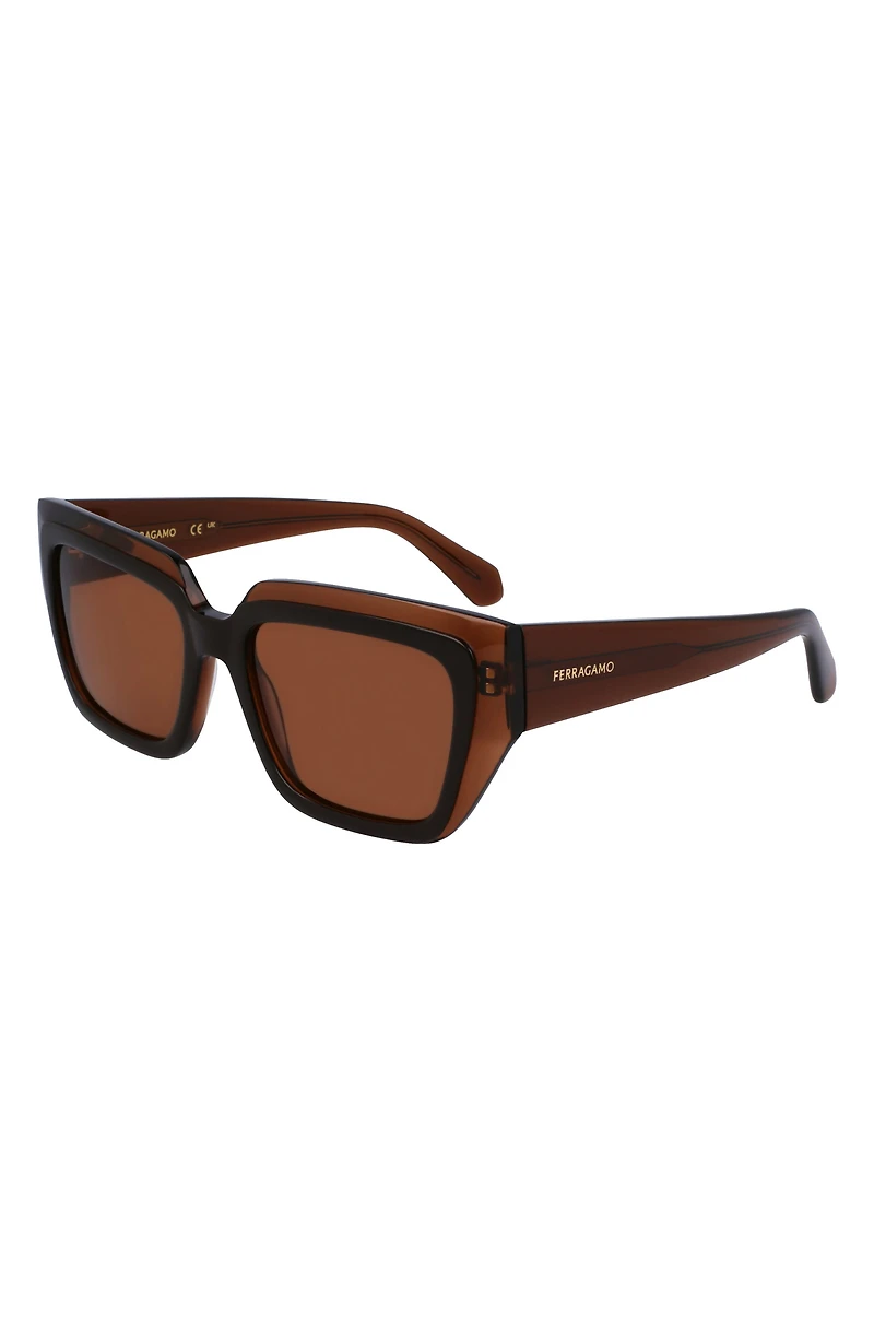 Classic Logo 55mm Square Sunglasses