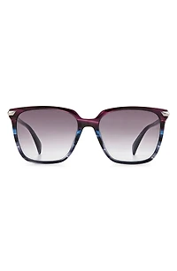 55mm Gradient Rectangle Sunglasses