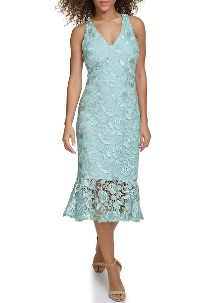 Floral Lace Halter Dress