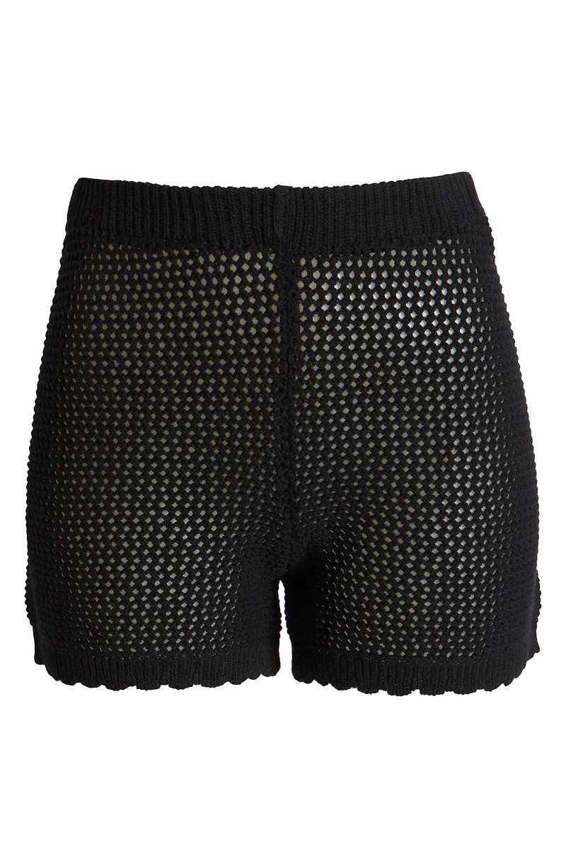 Open Stitch Coverup Shorts