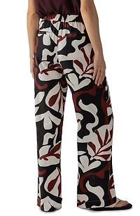 The Soft Palm Print Wide Leg Pants