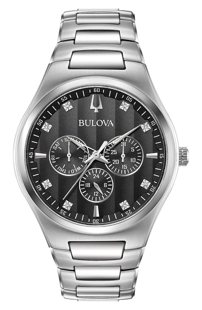 Men's Stainless Steel Bracelet Watch, 40mm