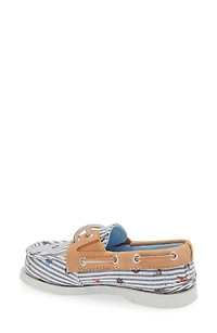 Kids' Authentic 2-Eye Nautical Print Boat Shoe