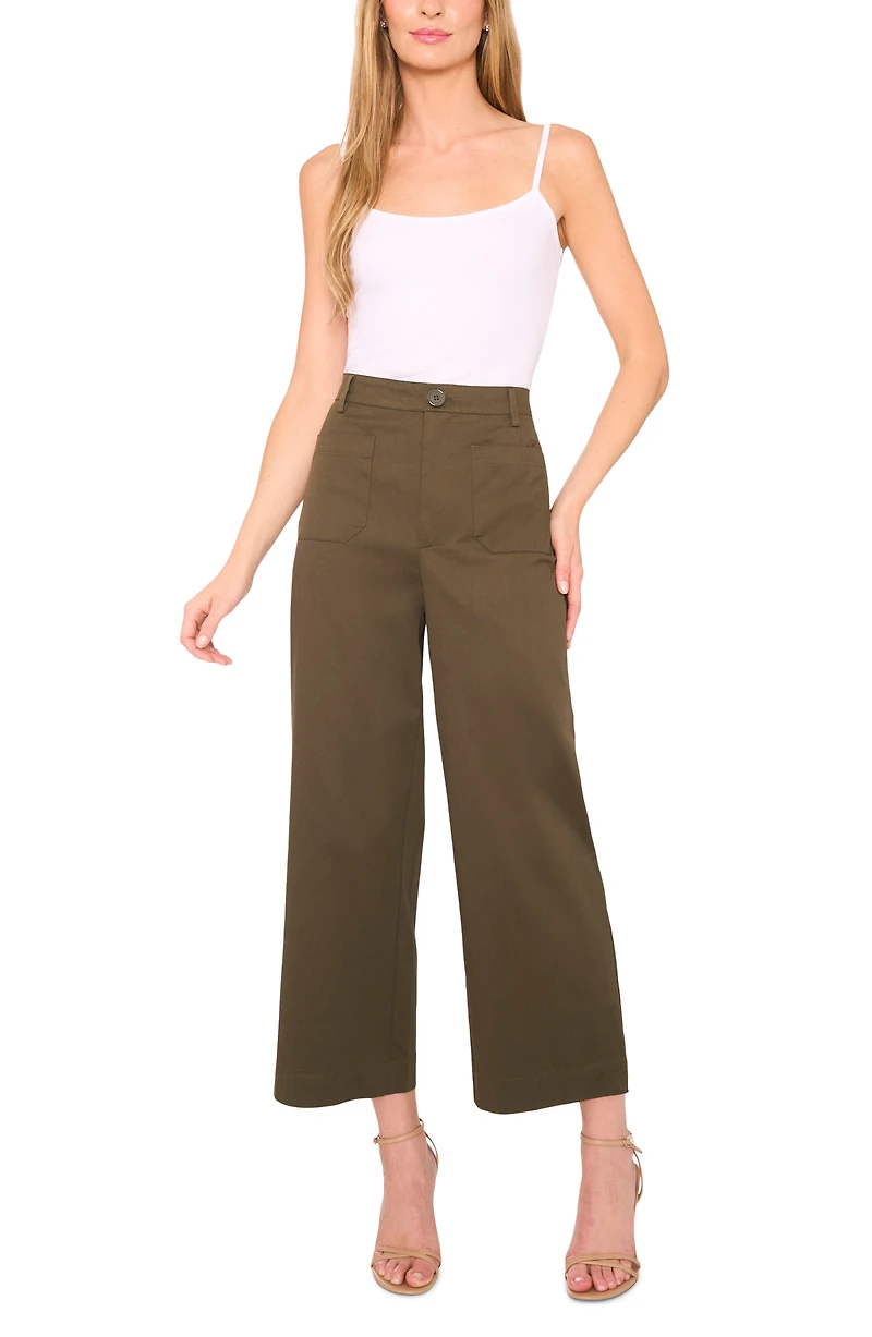 Patch Pocket Crop Twill Pants