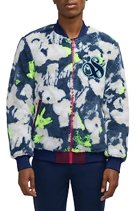 Evlon Reversible Faux Shearling Bomber Jacket