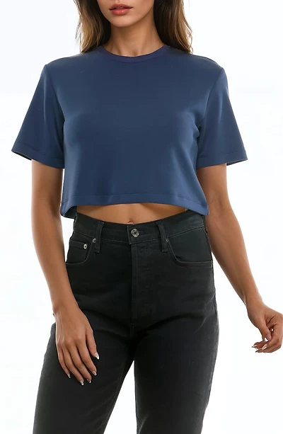 Cloud Luxe Crewneck Crop T-Shirt