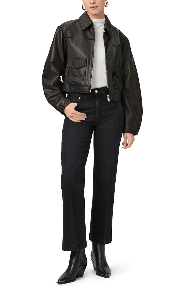 Leenah High Waist Ankle Wide Leg Jeans