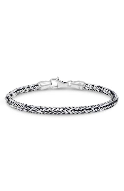 Gender Inclusive Sterling Silver Foxtail Round 4mm Chain Bracelet