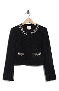 Randi Rhinestone Trim Bouclé Jacket