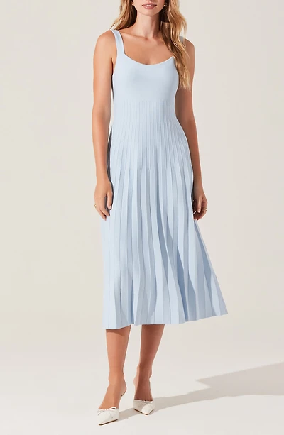 Aylin Pleated Sweater Midi Dress
