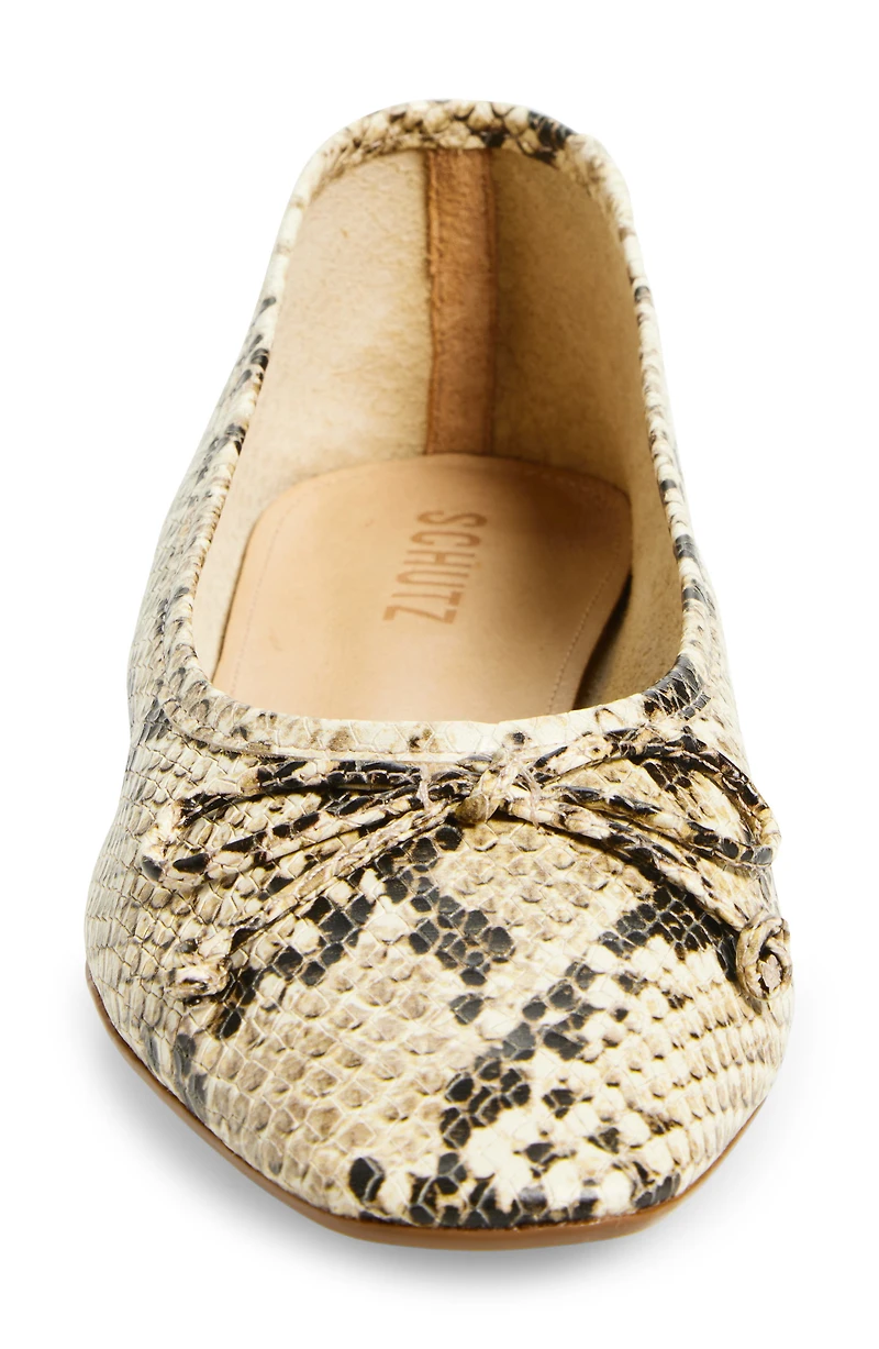 Arissa Snakeskin Embossed Ballet Flat