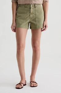Analeigh Patch Pocket Denim Shorts