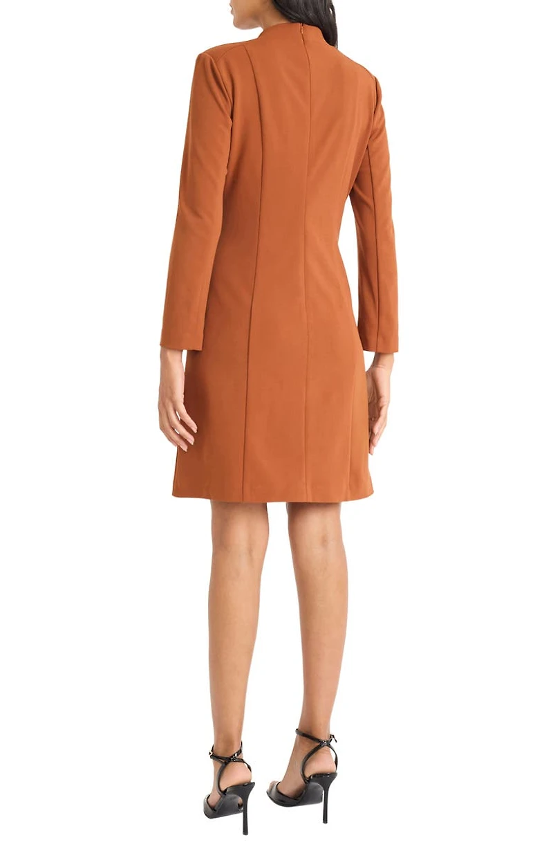 Long Sleeve Tuxedo Dress