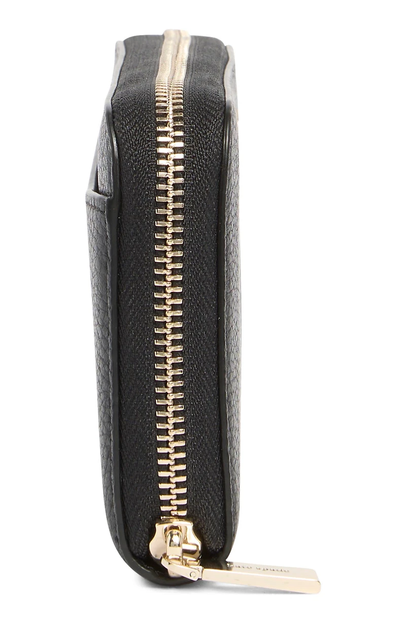 pebbled leather continental wallet