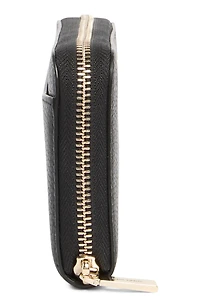 pebbled leather continental wallet