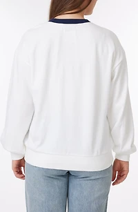 Millie Beach Terry Ringer Crewneck Sweatshirt