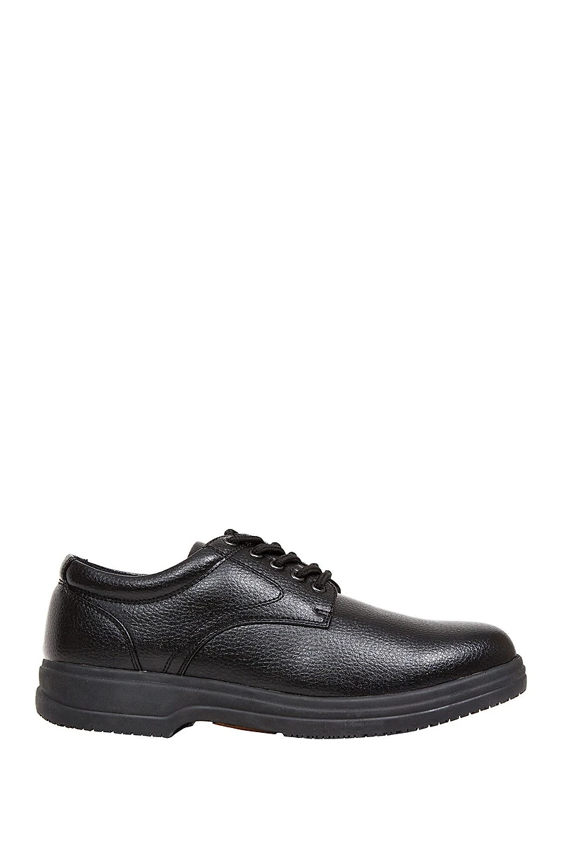 Service Faux Leather Derby - Wide Width Available