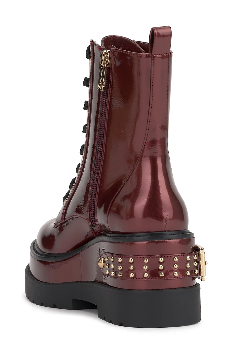 Imelda Lace-Up Platform Moto Bootie