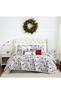 Holly Jolly Lane Oversized Holiday Quilt Set